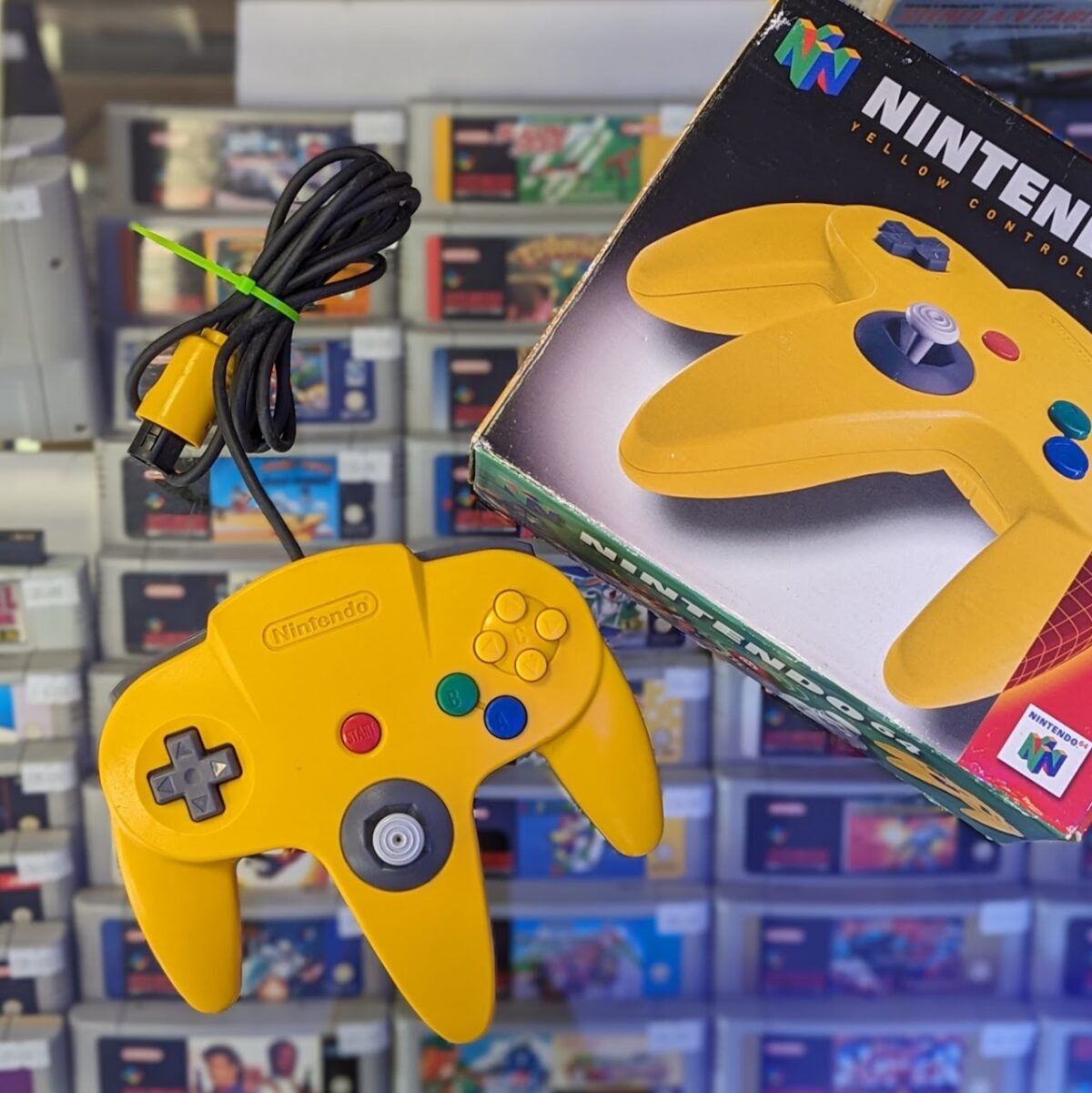 Official Nintendo 64 Yellow Controller - Boxed