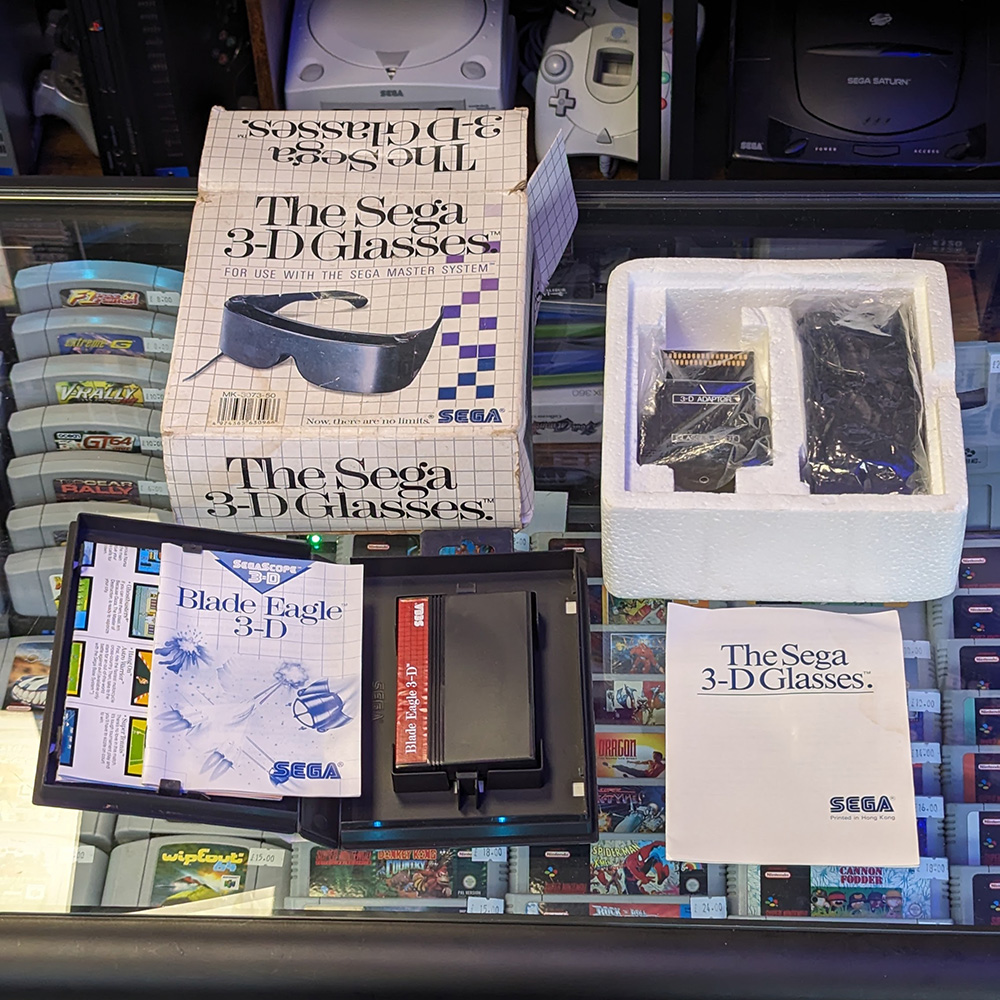 Boxed Sega 3D Glasses with Blade Eagle 3-D